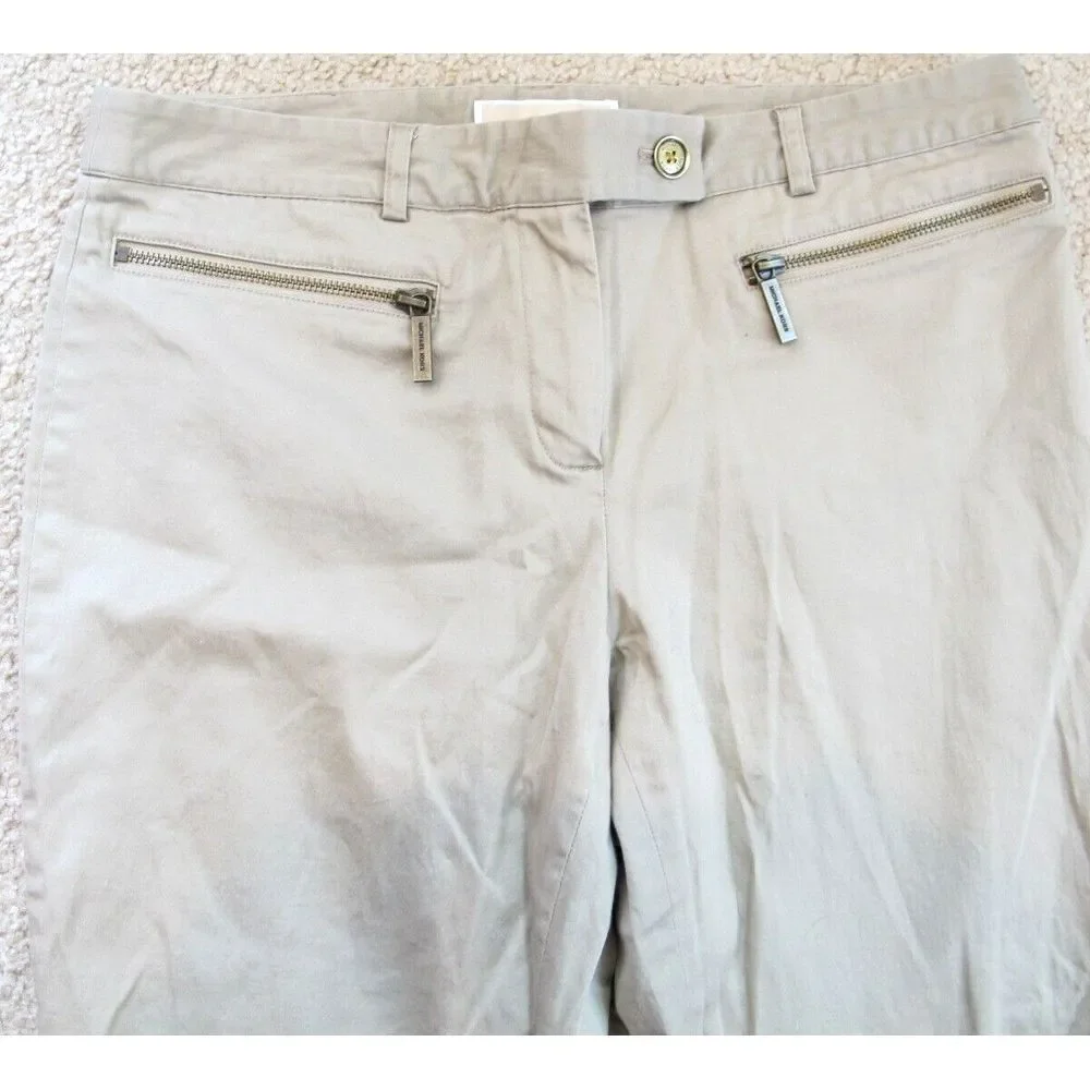 Michael Kors Women's Size‎ 8 Khaki Zipper Pockets Pants